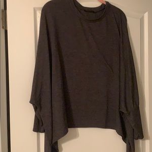 Gray cape sweater